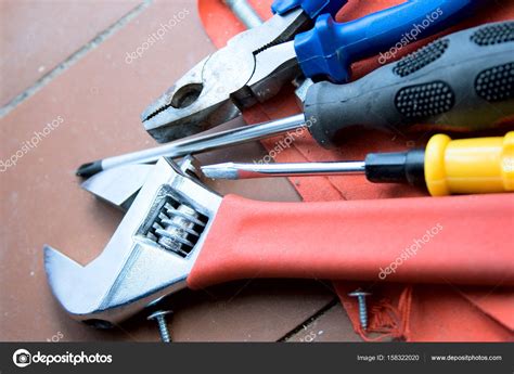 Set of plumbing tools — Stock Photo © 3dfoto #158322020