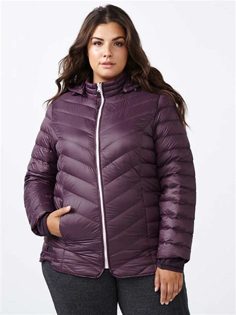 ActiveZone Plus-Size Packable Down Jacket | Penningtons