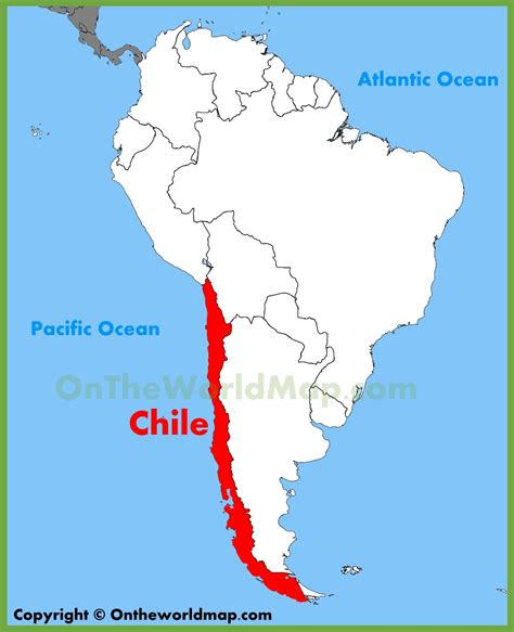 Chile location on the South America map - Ontheworldmap.com