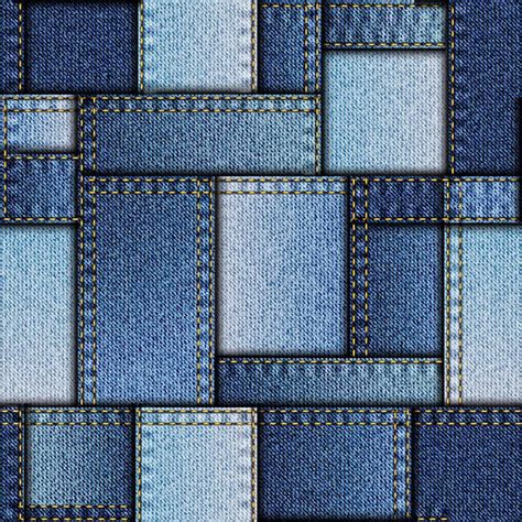 Patchwork of denim fabric Wall Mural Wallpaper | Canvas Art Rocks