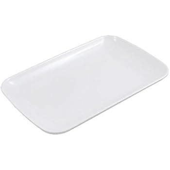 Amazon.com | White Rectangle Dinner Plate, Plastic, Pack of 10: Dinner Plates