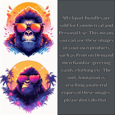 Retro Pixel Art Monkey Clipart Bundle, PNG Format, Junk Journals and ...