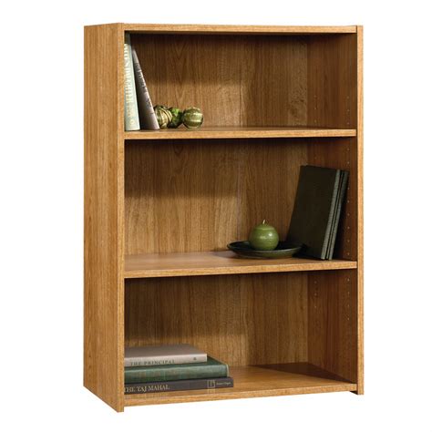 Sauder Beginnings 3 Shelf Wood Bookcase Oak Finish