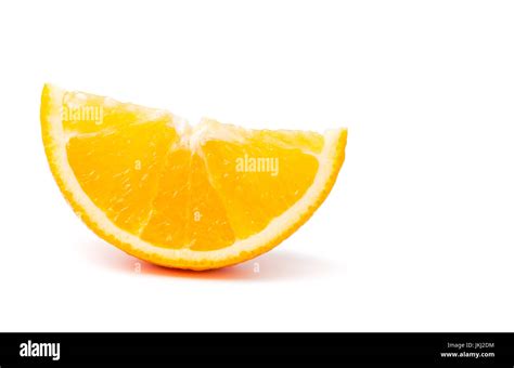 orange fruit slice isolated on white Stock Photo - Alamy