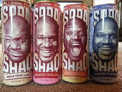 SODA SHAQ 4 Full Soda Cans Shaquille O'Neal NBA Collectible Limited Arizona | #467253319