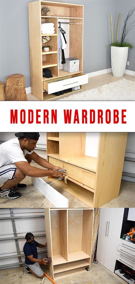 HOW TO MAKE A MODERN WARDROBE | Diy wardrobe, Diy closet, Clothes drawer organization