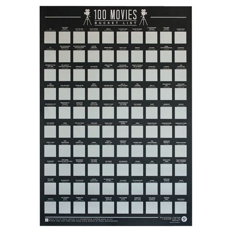 100 Movies Bucket List Poster - IWOOT UK