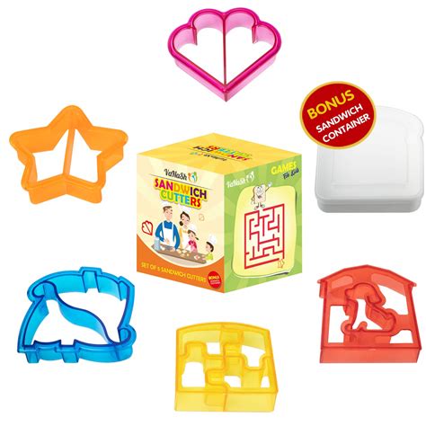 Set of 5 Sandwich Cutters for Kids + Sandwich Container under $5! - AddictedToSaving.com