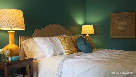 yellow lamps bedroom 4 - Hooked on Houses