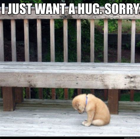 I just want a hug. Sorry. - Sad Puppy - quickmeme