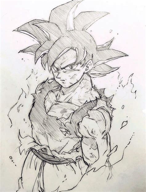 Son Goku Sketch at PaintingValley.com | Explore collection of Son Goku ...