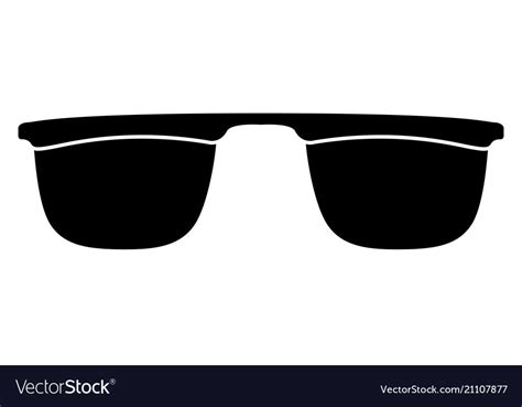 Isolated sunglasses silhouette Royalty Free Vector Image