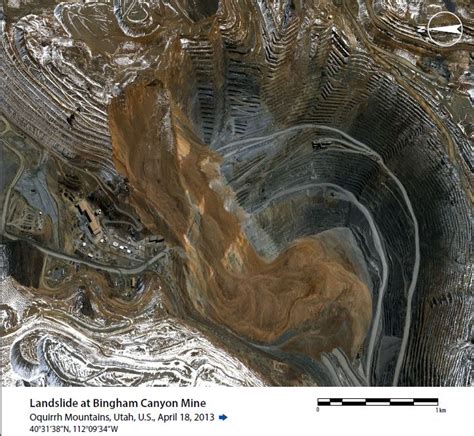 Landslide at Bingham Canyon Mine – Satellite Image – SkyTruth