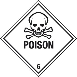 Poison label | Dangerous substance labels | UK Safety sign supplier – MJN Safety Signs Ltd