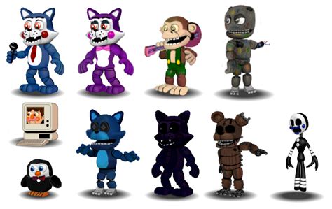 FNaC Adventure Characters by Educraft on DeviantArt