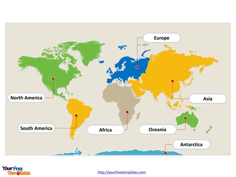 Free Printable Map Of 7 Continents Gallery - Diagram Writing Sample IDeas And Guide