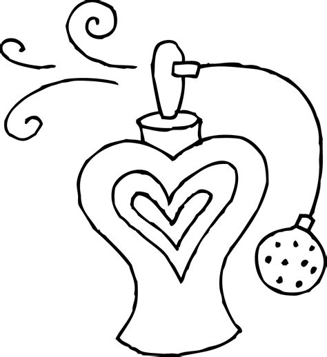 Perfume Bottle Line Art - Free Clip Art