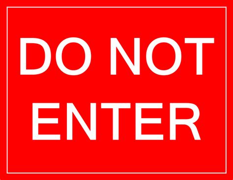 'Do Not Enter' sign template - Download this free printable 'Do Not Enter' sign template and get ...