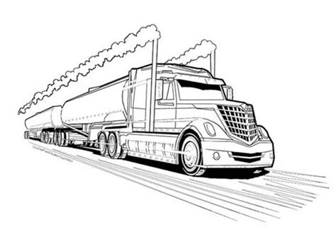 Water Tanker Truck Coloring Page Coloring Pages