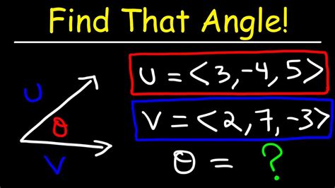 Finding Angle Between Two Vectors - slidesharetrick