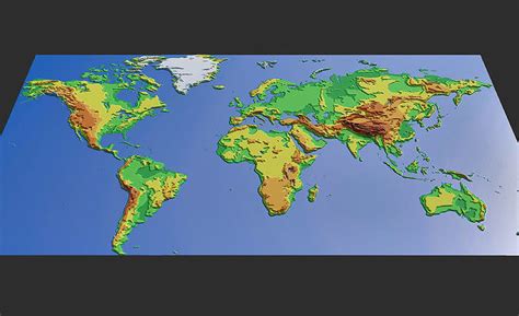 Topographic map of the world 3D model | CGTrader