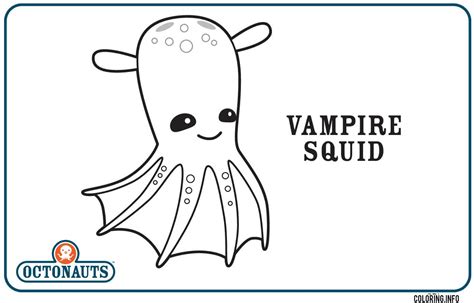 Vampire Squid Octonaut Creature Coloring page Printable