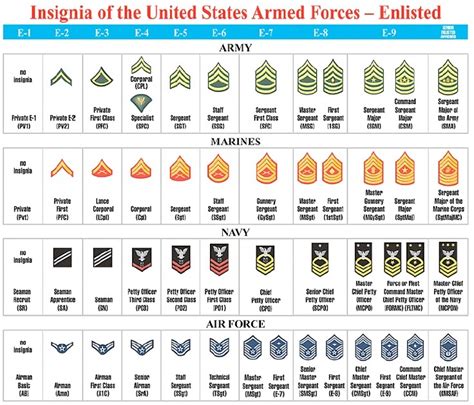 Us Army Enlisted Uniform Rank Insignia Specialist Six Spec 6 | Images ...