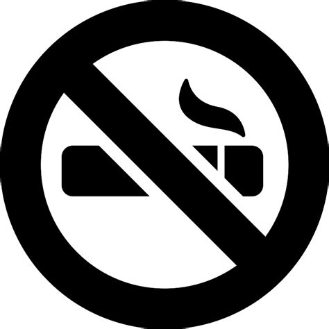 No Smoking Sign Vector SVG Icon - SVG Repo