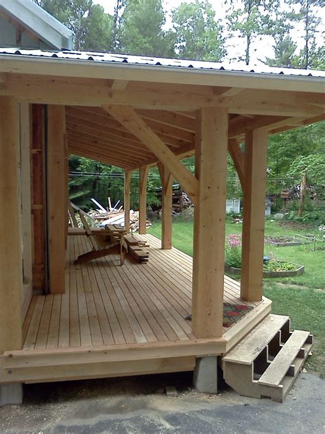 Timber Frame Farmers Porch - Black Dog Timberworks