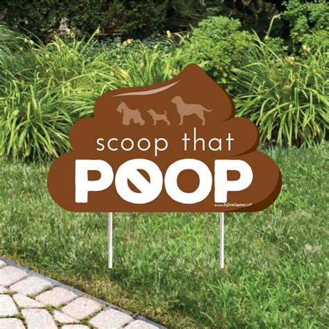 Scoop That Poop Lawn Sign - No Dog Poop Sign - Dog Signs for Yard with Stakes - Walmart.com