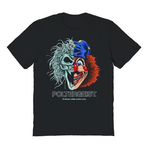 Poltergeist Men's It Knows Clown Split Short Sleeve Graphic Cotton T ...