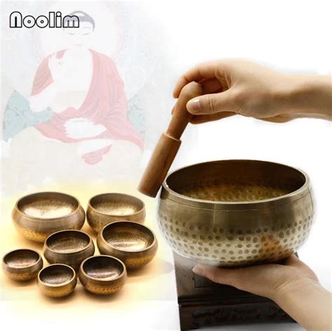 Tibetan Buddhist chanting supplies Yoga bowl Nepal handmade Buddha bowls meditation copper chime ...