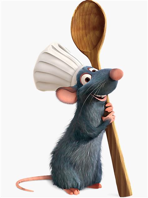 "Ratatouille Chef Remy with Spoon" Sticker for Sale by AidanNemarluk | Redbubble