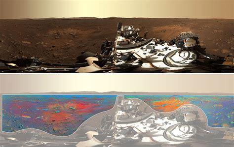 Mars scientist examining the landscape through rover camera she helped ...