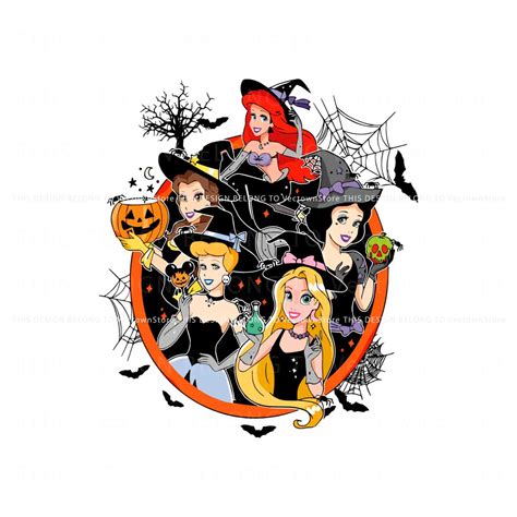 Vintage Disney Halloween Princess SVG Cutting Digital File