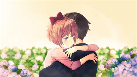 [100+] Anime Couple Hug Wallpapers | Wallpapers.com