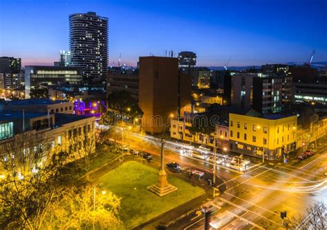 Night View of Melbourne City. Australia Stock Image - Image of building, scene: 58295957