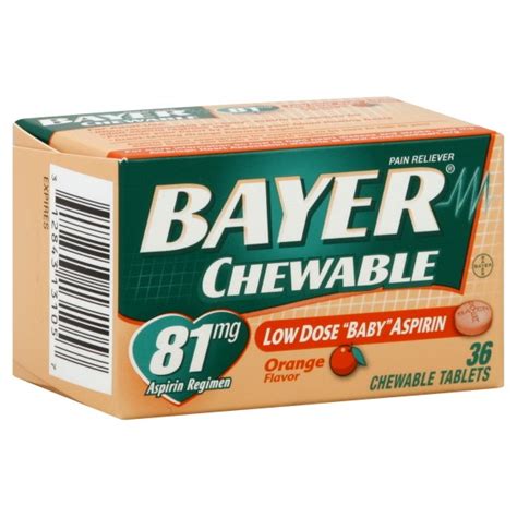 Bayer Children's Aspirin 81 mg Orange Flavor Chewable Tablets