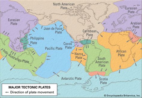 Lithospheric Plates Diagram