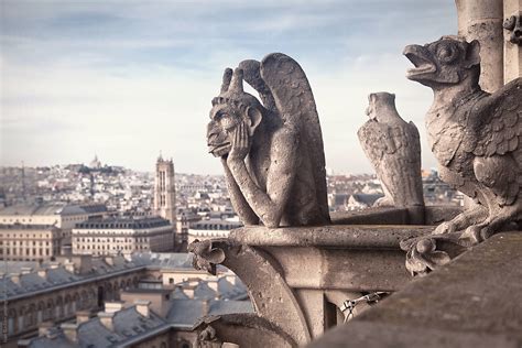 Gargoyles on Notre Dame cathedral in Paris, France by Ivan Bastien photographe - Stocksy United