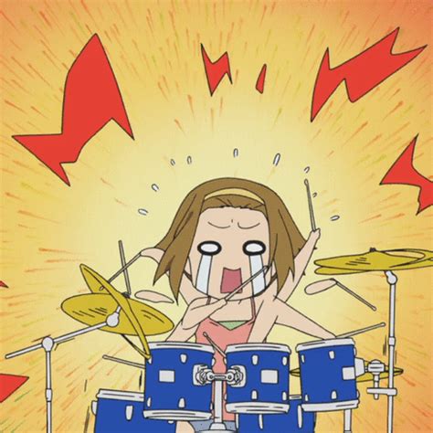 K-ON! Ritsu playing drums in panic - Gif Animation by KyoFlameAshHylden on DeviantArt