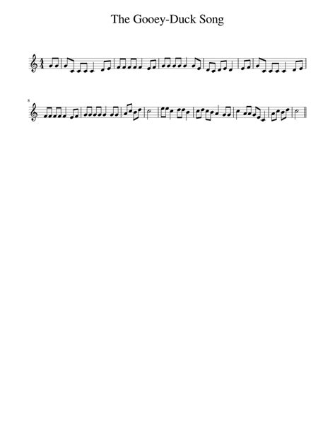 The Gooey-Duck Song Sheet music for Piano (Solo) Easy | Musescore.com