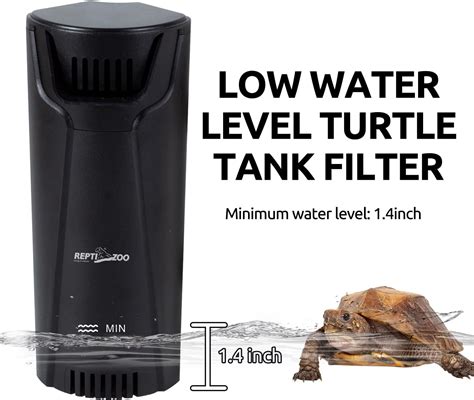 REPTIZOO Turtle Tank Filter Aquarium Corner Internal Filter, Low Level ...