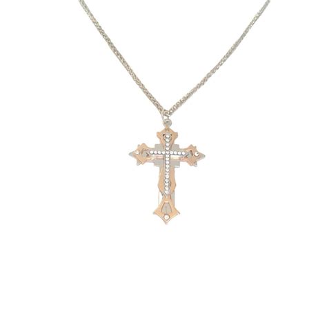 Large Christian cross necklace. Made with... - Depop