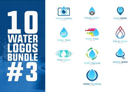 10 Water Logo Bundle #1 | Creative Illustrator Templates ~ Creative Market