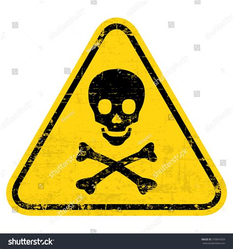 Poison Warning Sign Label Grungy Worn Stock Vector (Royalty Free) 370641659 | Shutterstock