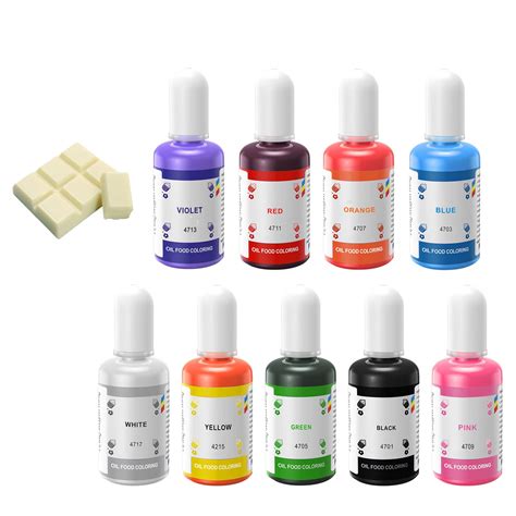 9 Colors Oil Based Food Coloring for Chocolate - Edible Dye for Cake ...