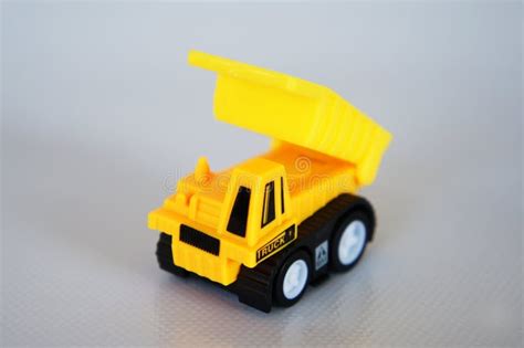 Selective Focused on Yellow Toy Dump Truck Made from Plastic. Stock Image - Image of home ...