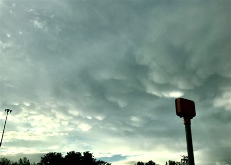 After a storm yesterday. Are these mammatus clouds? : r/meteorology