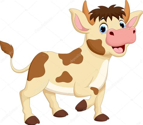 Happy cow cartoon — Stock Vector © irwanjos2 #104912248